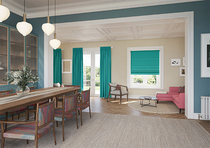 Kyoto Faux Silk, Orient - Twist&Fit Roman Blind - Image 6